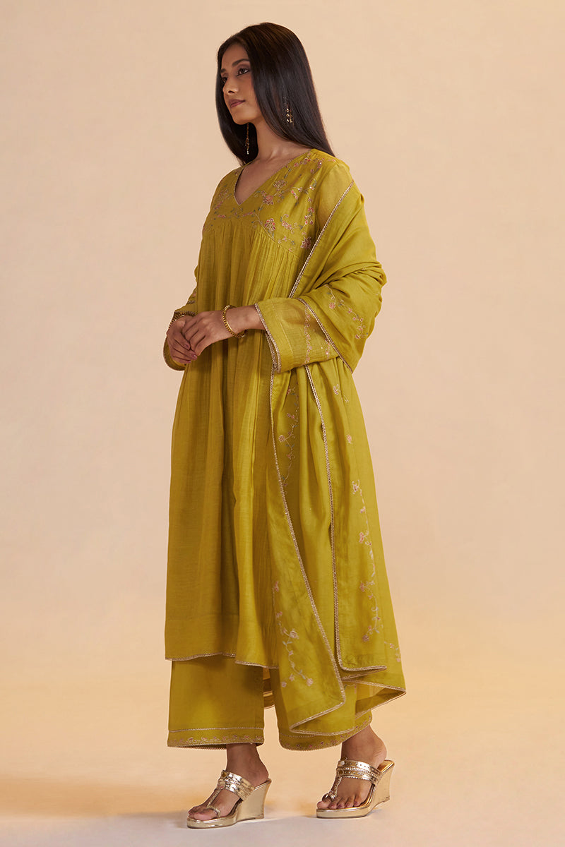 Lemon Curry Festive Kurta Set