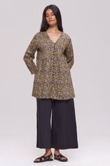 Black and Blue Cotton Top