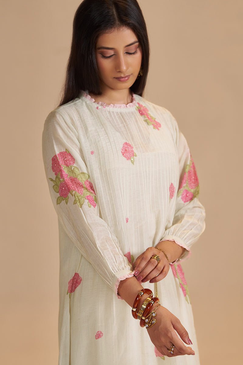 Butter Yellow Chanderi Light Festive Kurta Set - Ganga Fashions