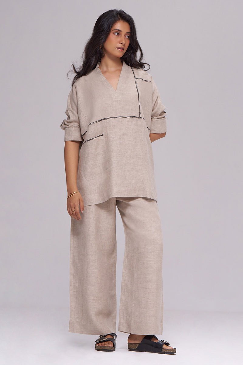 Undyed Natural Linen Co-ord Set