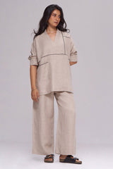 Undyed Natural Linen Co-ord Set