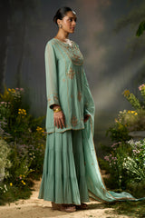 Granite Green Festive Sharara Kurta Set