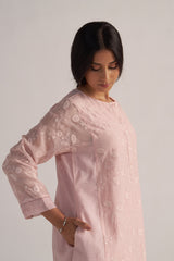 Potpourri Pink Pure Chanderi Co-ord Set