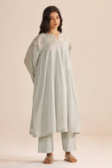 Dawn Grey Mul-Chanderi Festive Co-ord Set