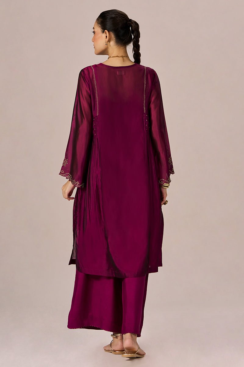Magenta Haze Festive Co-ord Set - Ganga Fashions