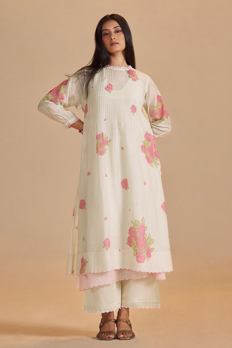 Butter Yellow Chanderi Light Festive Kurta Set - Ganga Fashions