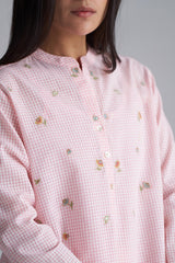 Rose Pink Mini-Check Woven Co-ord Set