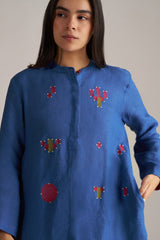 Galaxy Blue Linen Co-ord Set