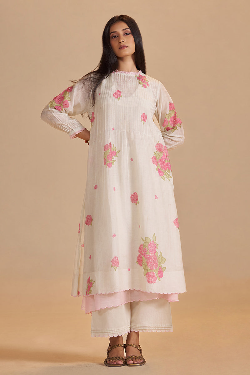 Butter Yellow Chanderi Light Festive Kurta Set