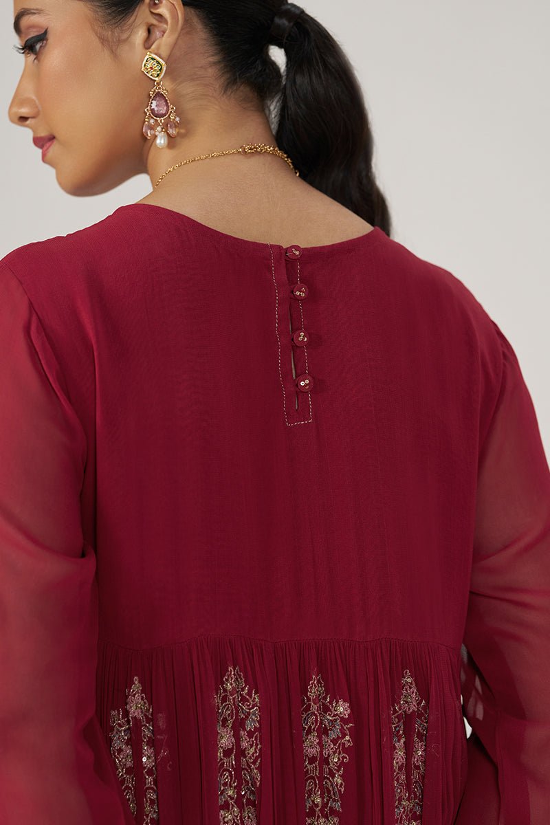 Maroon Festive Kurta Set - Ganga Fashions