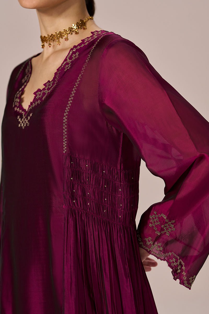 Magenta Haze Festive Co-ord Set - Ganga Fashions
