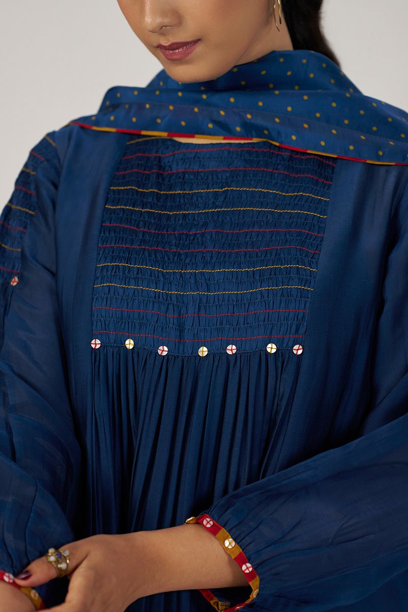 Blue Opal Silk Festive Kurta Set - Ganga Fashions
