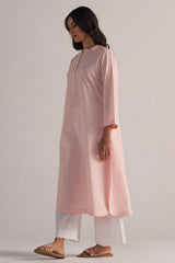 left side view Soft Lotus Pink Cotton Co-ord Set