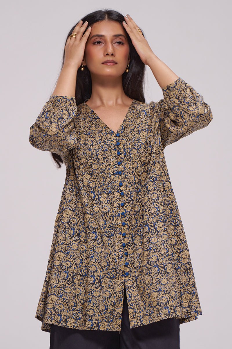 Black and Blue Cotton Top