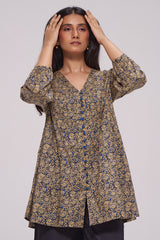 Black and Blue Cotton Top