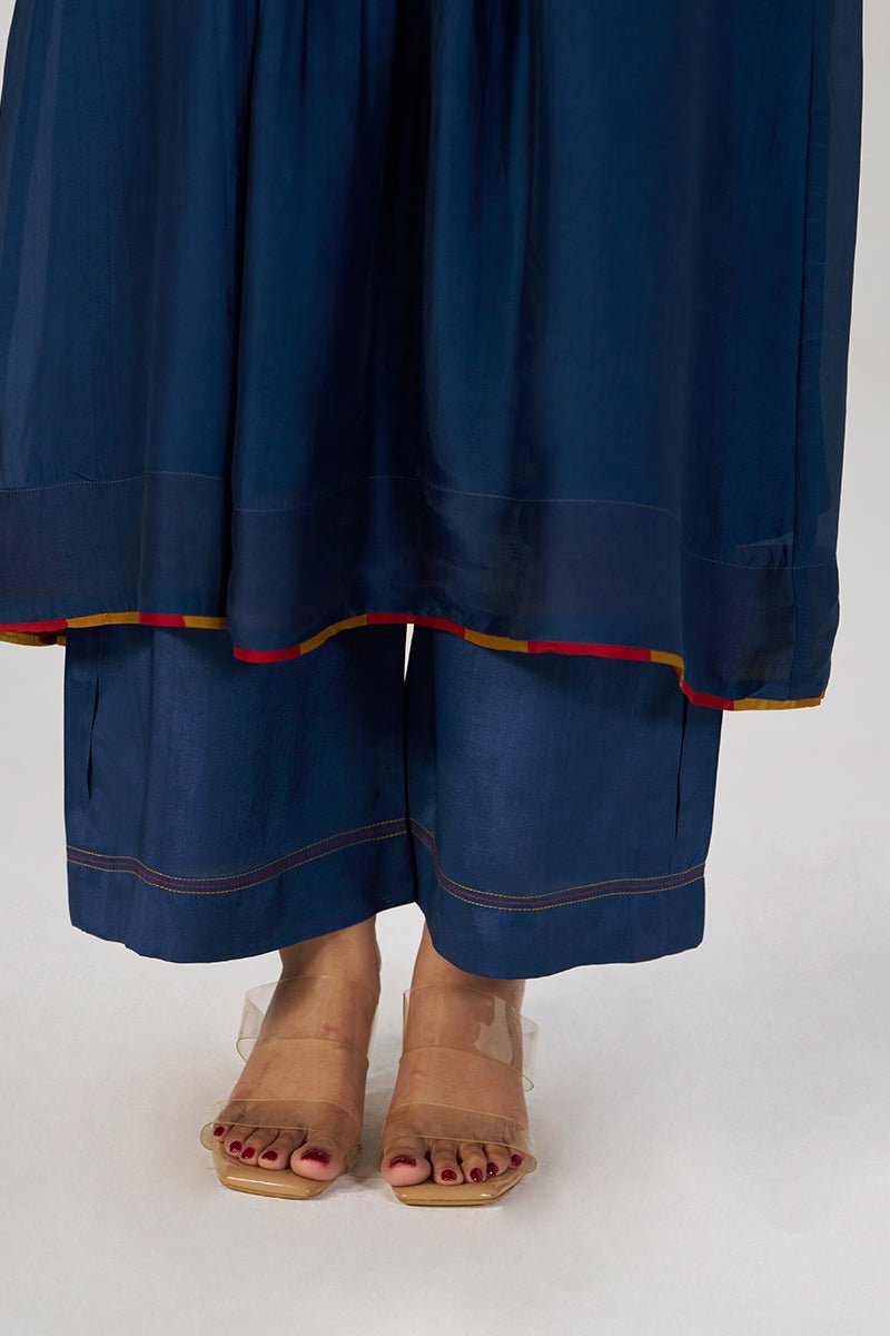 Blue Opal Silk Festive Kurta Set - Ganga Fashions