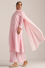 Baby Pink Woven Salwar kameez