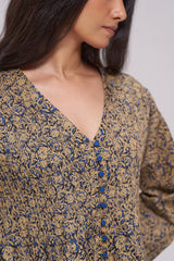 Black and Blue Cotton Top