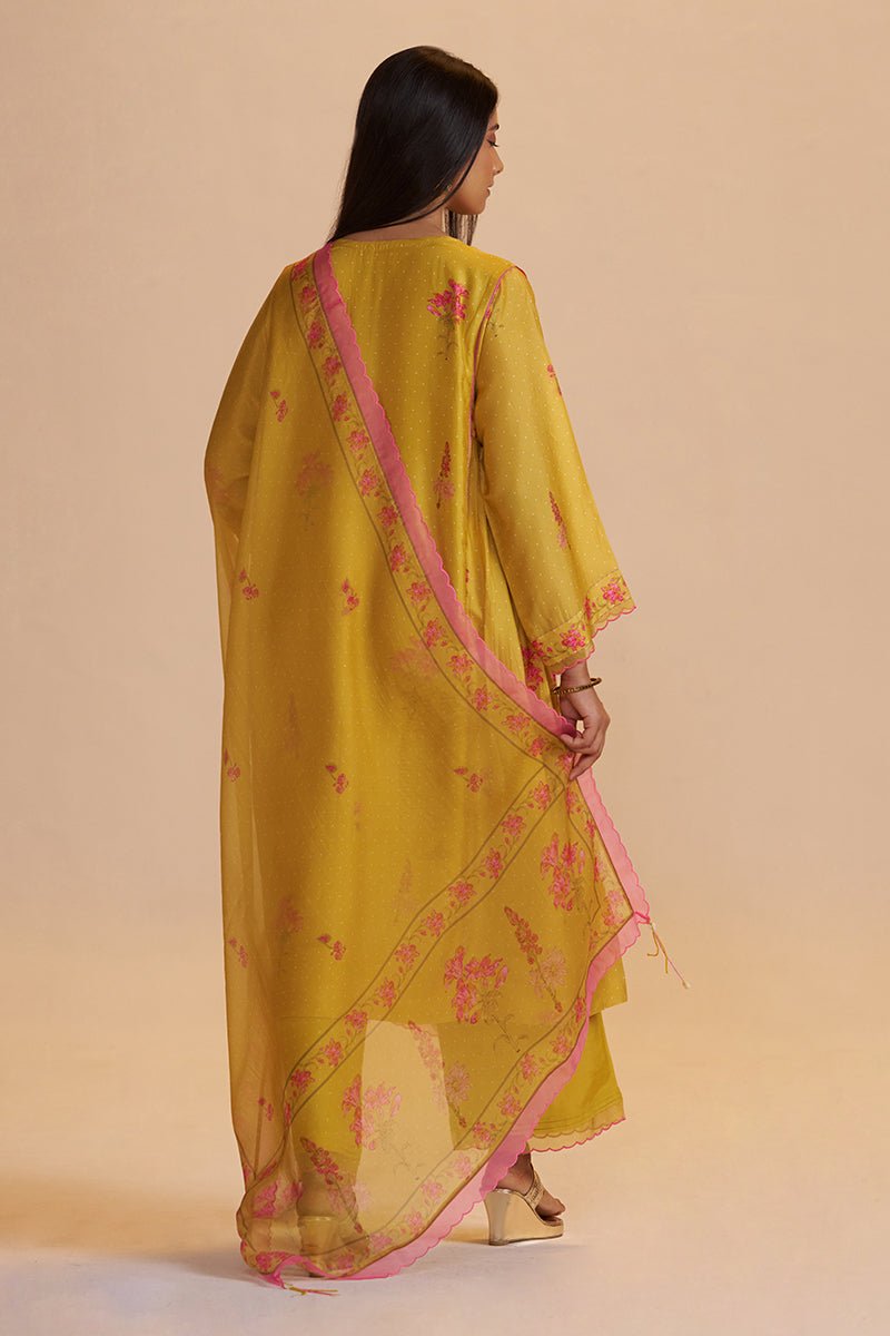 Haldi Yellow Silk Festive Kurta Set - Ganga Fashions