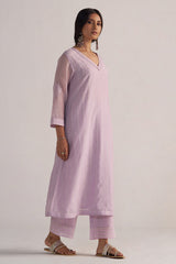 Winsome Orchid Pure Chanderi Co-ord Set