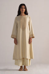 Cloud Cream Pashmina Kurta Set