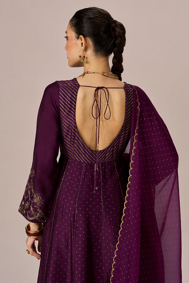 Jewel Purple Festive Anarkali Set
