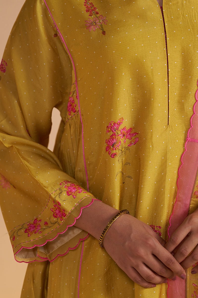 Haldi Yellow Silk Festive Kurta Set - Ganga Fashions