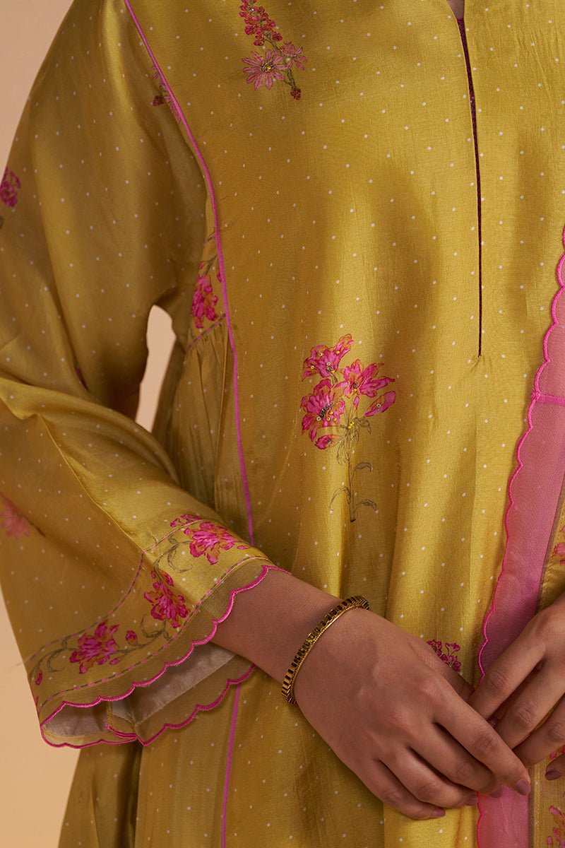 Haldi Yellow Silk Festive Kurta Set - Ganga Fashions