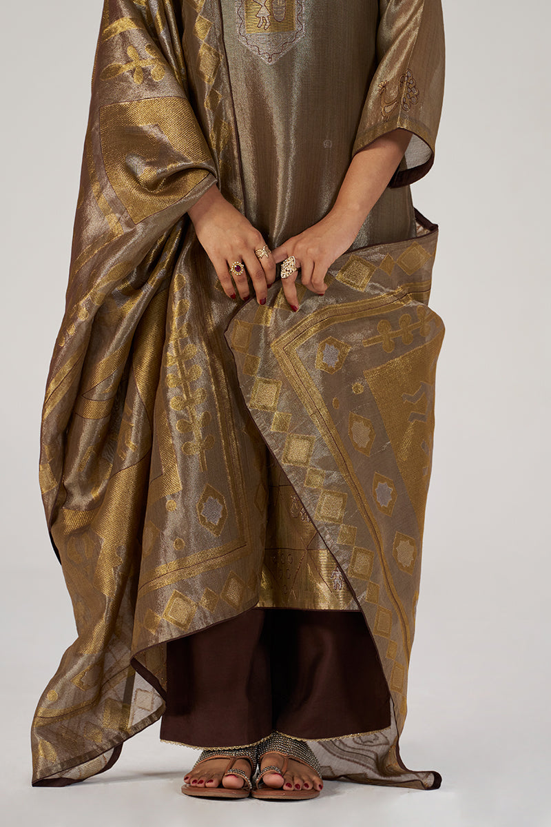 Glittered Chocolate Fudge Kurta Set