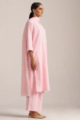 Baby Pink Woven Salwar kameez