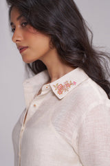 Milk Creame Pure Linen Co-ord Set