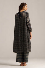 Black Check Print Linen Co-ord Set