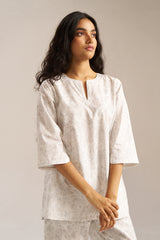 White and Grey Pure Cotton Loungewear