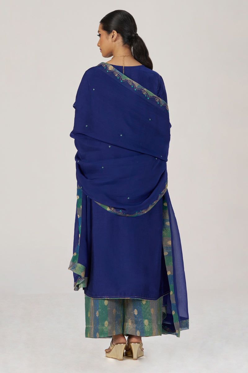 Space Blue Festive Kurta Set