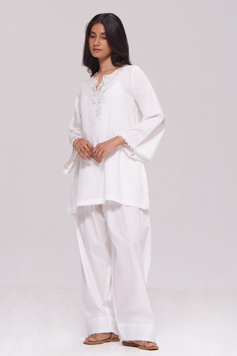 White Cotton Co-ord Set
