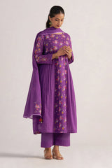 Purple Magic Mul-Mul Kurta Set