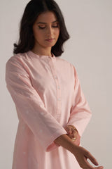 right side hand view Soft Lotus Pink Cotton Co-ord Set