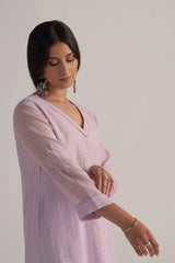 Winsome Orchid Pure Chanderi Co-ord Set