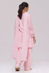 Dreamy Pink Mul-Chanderi Kurta Set