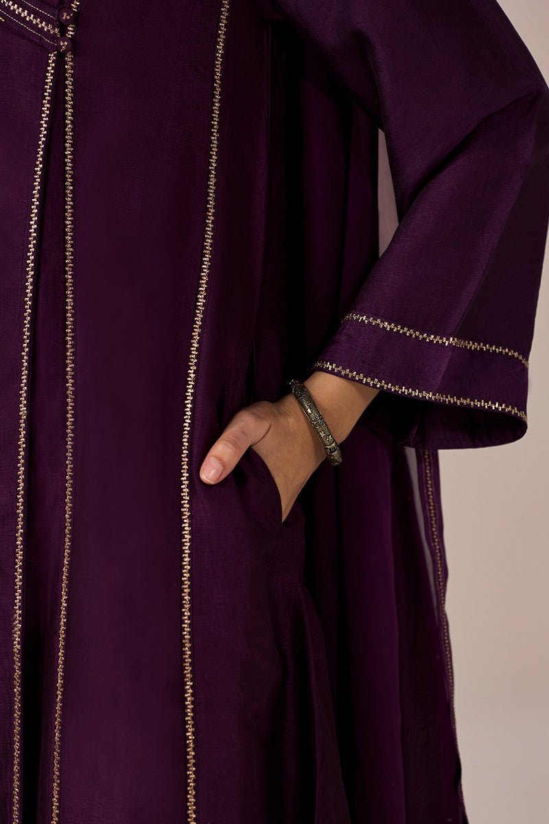 Purple Festive Angrakha Kurta Set - Ganga Fashions