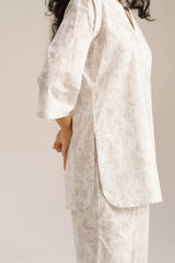 White and Grey Pure Cotton Loungewear