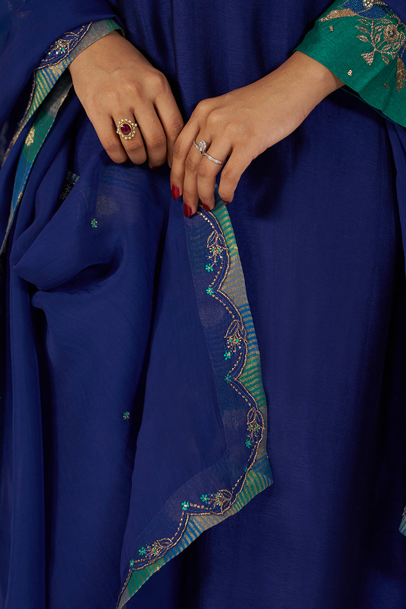 Space Blue Festive Kurta Set