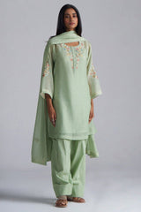 Laurel Green Chanderi Kurta Set