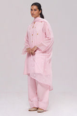 Dreamy Pink Mul-Chanderi Kurta Set