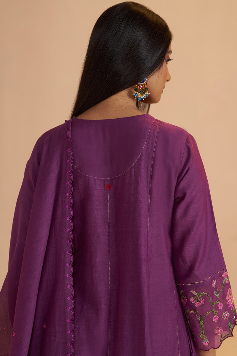 Eggplant Purple Festive Kurta Set