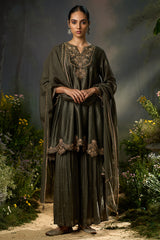 Tarmac Raw-Silk Festive Sharara Kurta Set