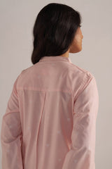 back side view Soft Lotus Pink Cotton Co-ord Set