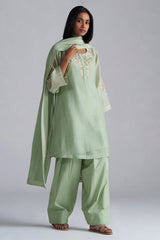 Laurel Green Chanderi Kurta Set