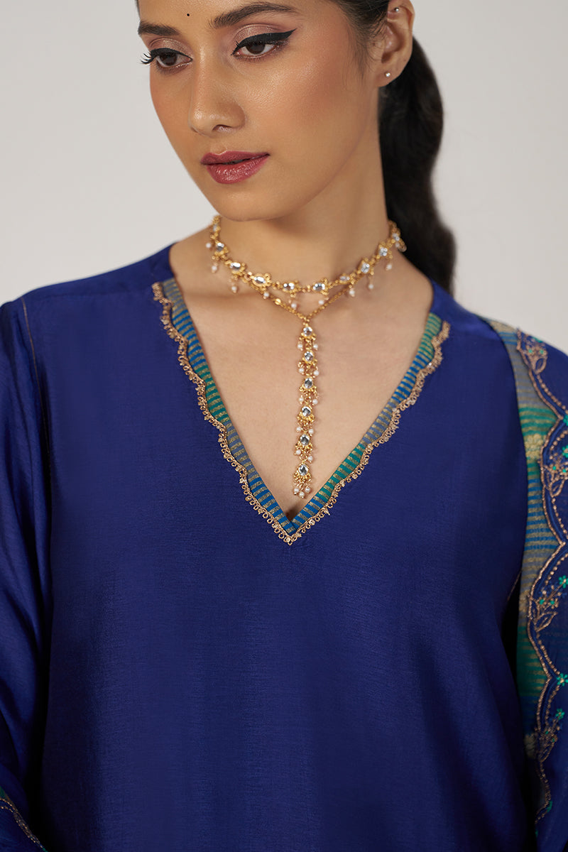 Space Blue Festive Kurta Set