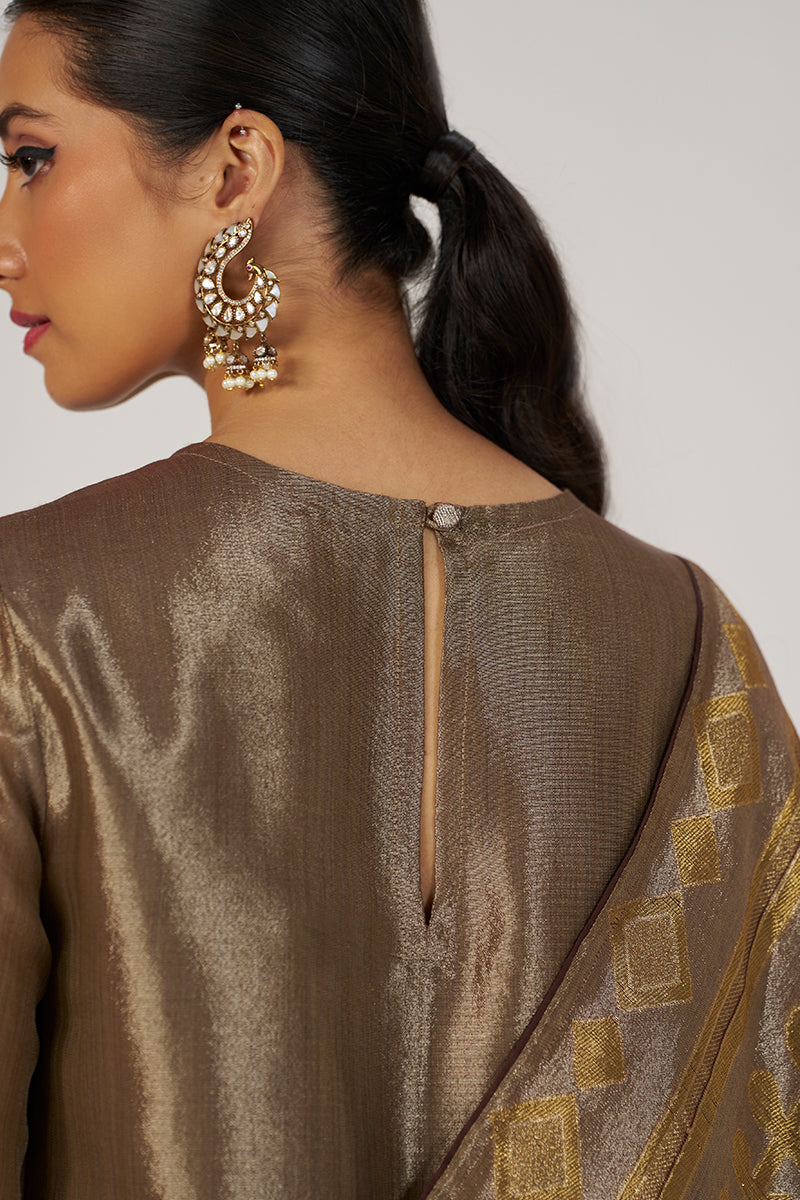 Glittered Chocolate Fudge Kurta Set